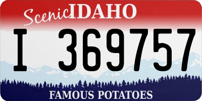 ID license plate I369757