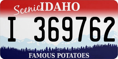 ID license plate I369762