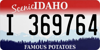 ID license plate I369764