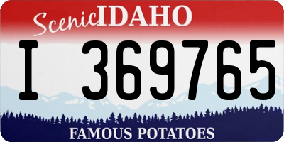 ID license plate I369765