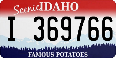 ID license plate I369766