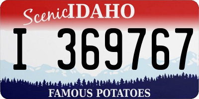 ID license plate I369767