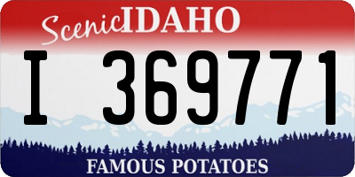 ID license plate I369771