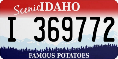 ID license plate I369772