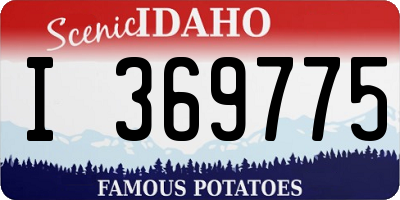ID license plate I369775
