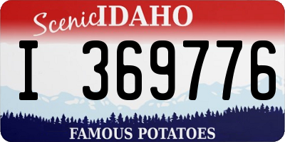 ID license plate I369776