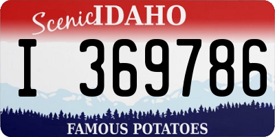 ID license plate I369786
