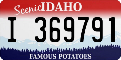 ID license plate I369791