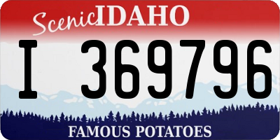 ID license plate I369796
