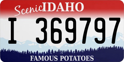 ID license plate I369797