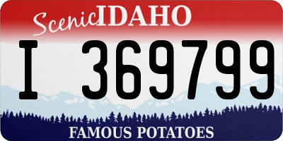 ID license plate I369799