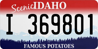ID license plate I369801