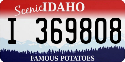 ID license plate I369808