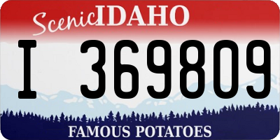 ID license plate I369809