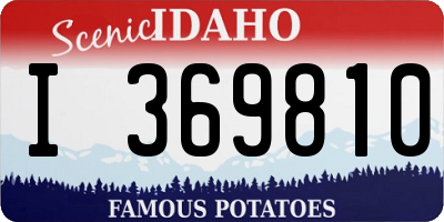 ID license plate I369810