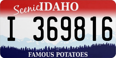 ID license plate I369816