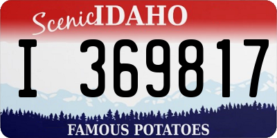ID license plate I369817