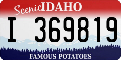 ID license plate I369819