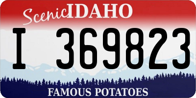 ID license plate I369823