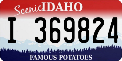 ID license plate I369824
