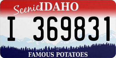 ID license plate I369831