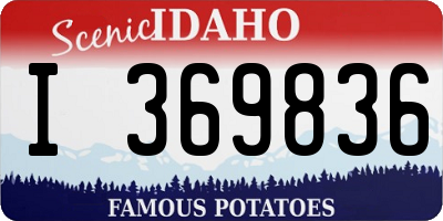 ID license plate I369836