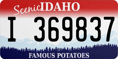 ID license plate I369837