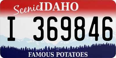 ID license plate I369846