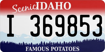 ID license plate I369853