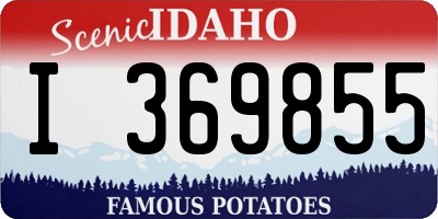 ID license plate I369855