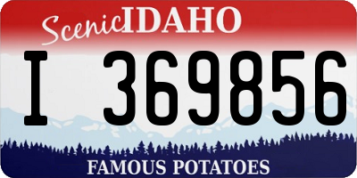 ID license plate I369856