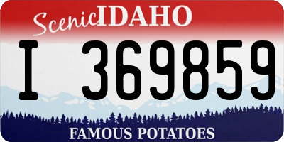 ID license plate I369859