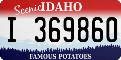 ID license plate I369860