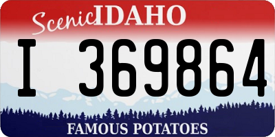 ID license plate I369864