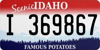 ID license plate I369867