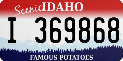 ID license plate I369868