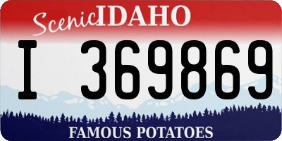 ID license plate I369869