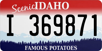 ID license plate I369871