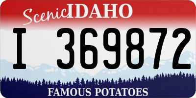 ID license plate I369872