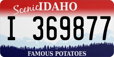 ID license plate I369877