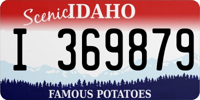 ID license plate I369879