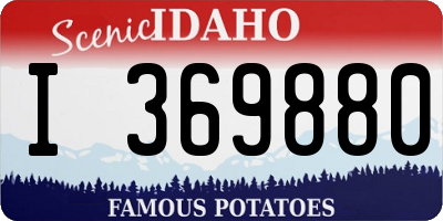 ID license plate I369880