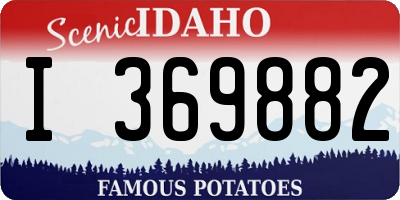 ID license plate I369882