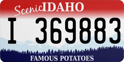 ID license plate I369883