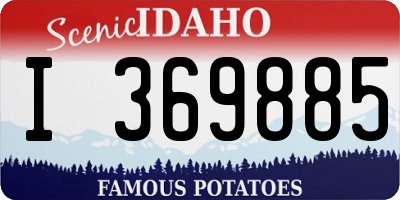 ID license plate I369885
