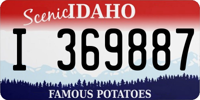 ID license plate I369887