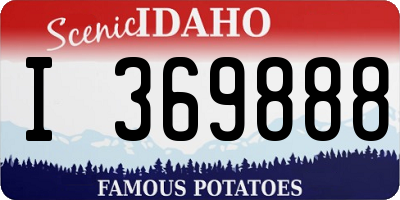 ID license plate I369888