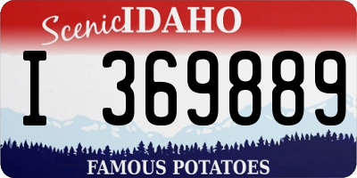 ID license plate I369889