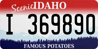ID license plate I369890