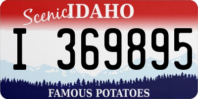ID license plate I369895